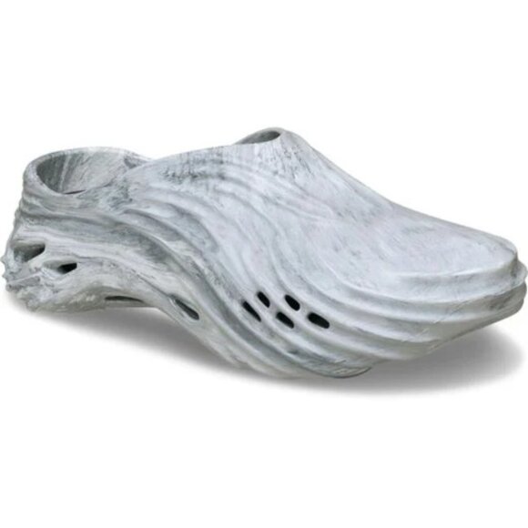 NEW Crocs Sizes M6/W8, M7/W9, M8/W10 - Echo Marbled Wave Shoes - Black/White - Picture 3 of 6